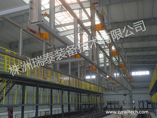 西安大功率基地調試接觸網(wǎng) (3)